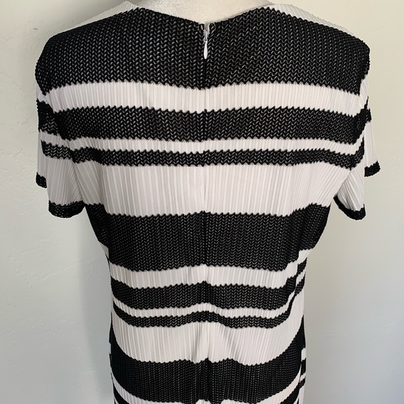 NEW YORK & COMPANY Striped Mesh Dress - Picture 5 of 7
